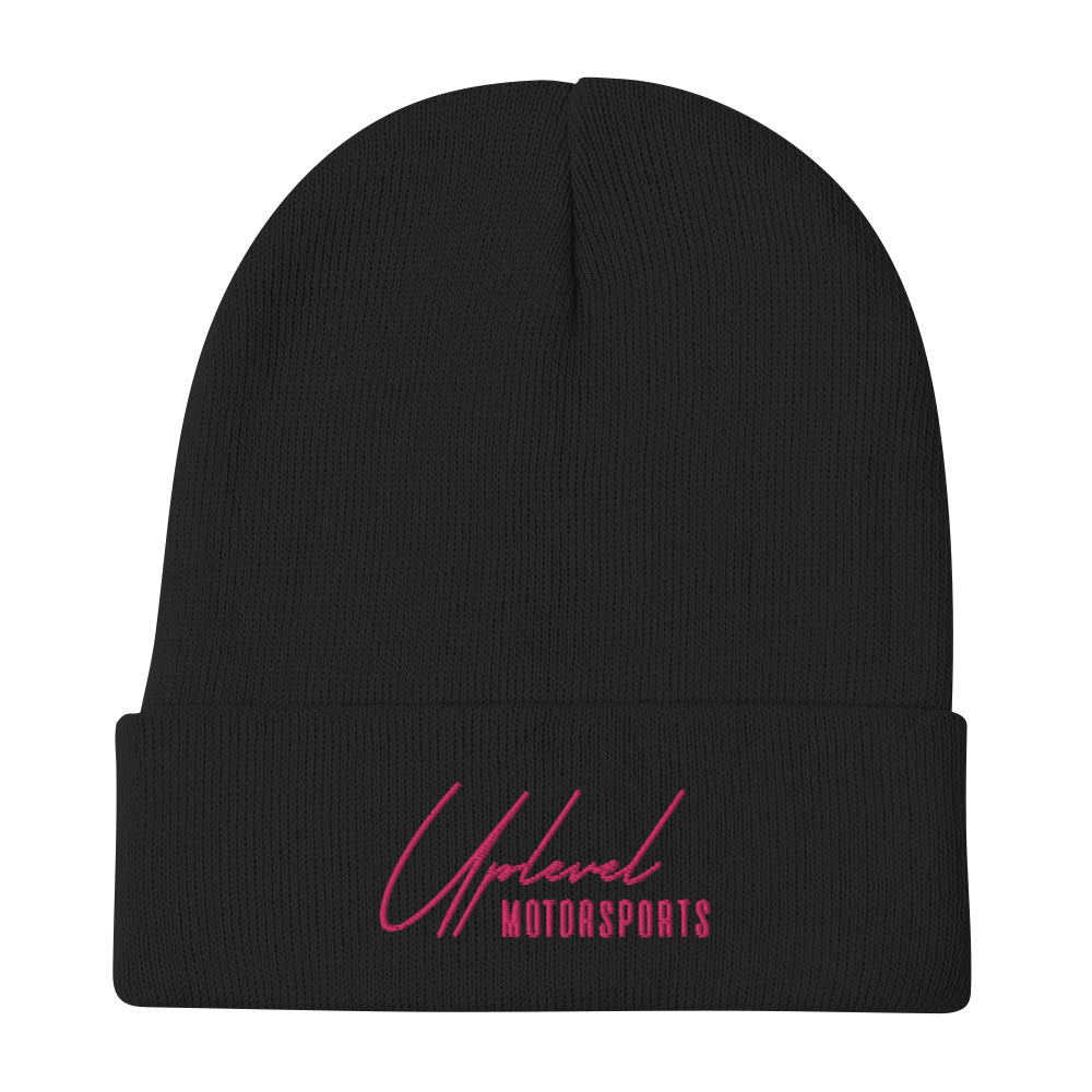 ULM Pink Logo Embroidered Beanie