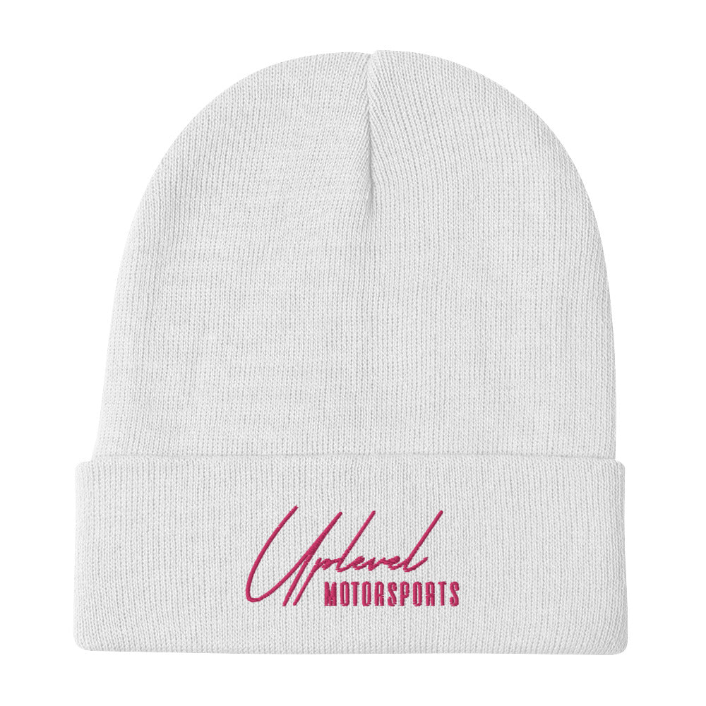 ULM Pink Logo Embroidered Beanie