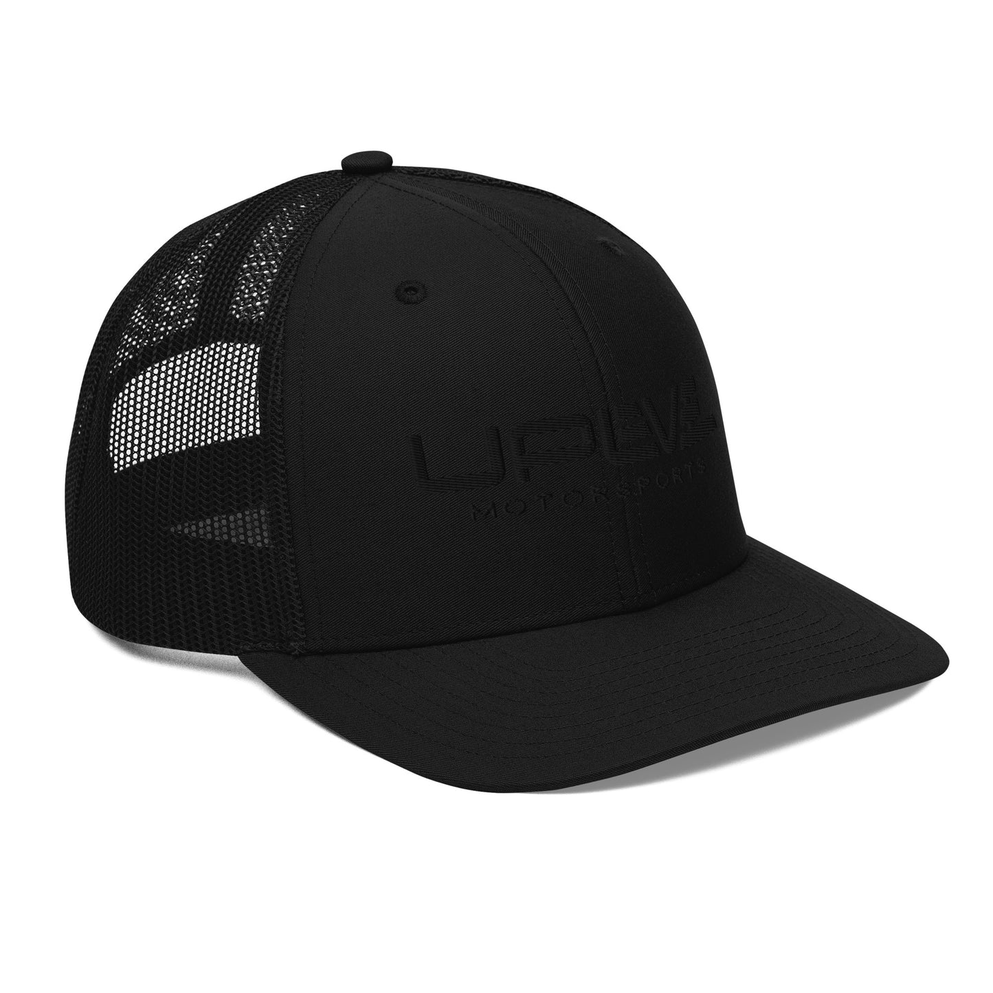 ULM Black Logo Trucker Hat