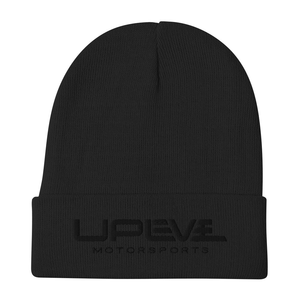 ULM Black Logo Embroidered Beanie