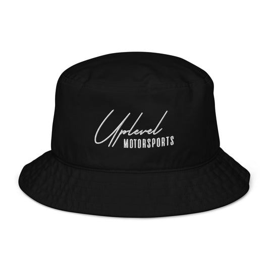 ULM White Script Logo Organic Bucket Hat