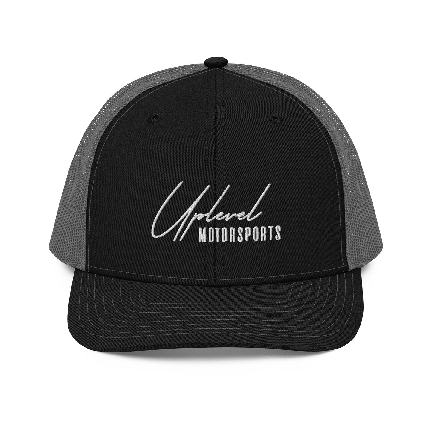 ULM White Script Logo Trucker Hat