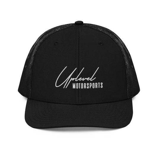 ULM White Script Logo Trucker Hat