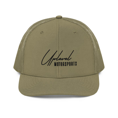 ULM White Script Logo Trucker Hat